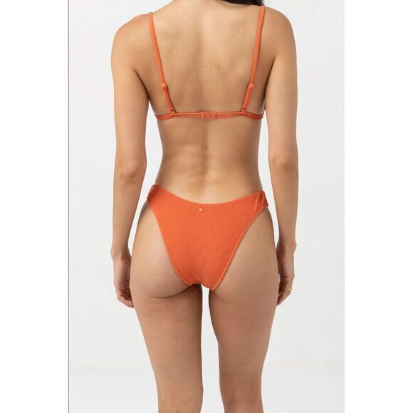 NEW Rhythm wave break beach bikini pant Isla Rib Hi Cut in sky‎ blue, size M - Picture 16 of 16